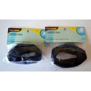 Dritz Home Upholstery Zipper 45” Black Lot of 2  For Pillows Cushions